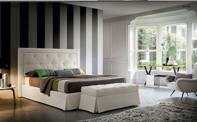 Chesterfield bedden 180x200cm slaapkamer textiel stof bed design luxe hotel