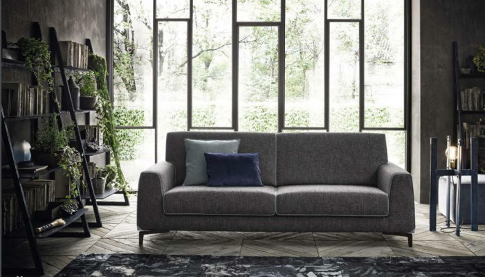 Ontwerp Grijs Bankstel 3-Zits Modern Stof Bank Bankstel Luxe alfitalia