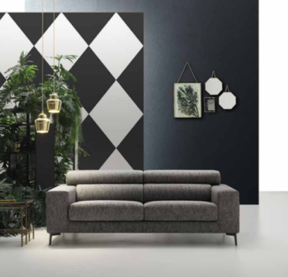 Moderne 3-zits bankstel kamermeubilair Grijs design Driezitsbank Beklede bank