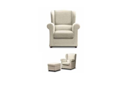 Loungestoel Cocktailsstoel Relaxstoel Leunstoel Beklede stoel + Voetenbankje Clubsstoel