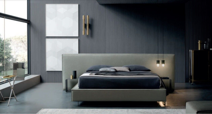 Luxe gestoffeerd fluweel designer bed slaapkamer bedden textielleder hotel nieuw.