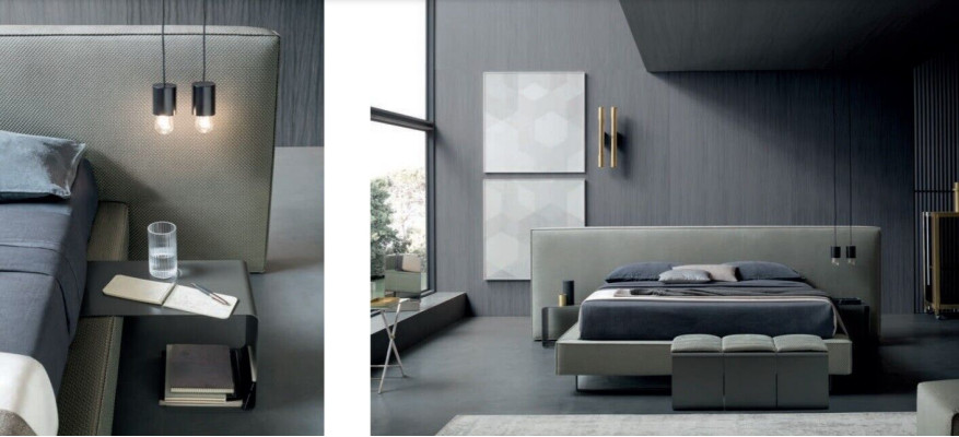 Luxe gestoffeerd fluweel designer bed slaapkamer bedden textielleder hotel nieuw.