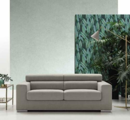 Bankstel 3-zits bank Moderne Luxe Beklede Zitbank textiel Grijs Stof alfitalia