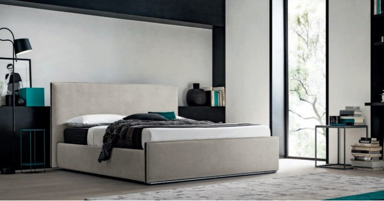 Italiaanse meubelontwerp bed slaapkamer bedden leer hotel luxe bekleding nieuw