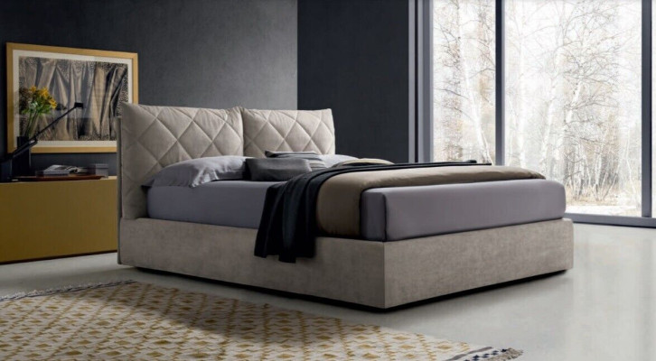 Ontwerper bed stof hotel houten bedden dubbele slaapkamer luxe modern Italië