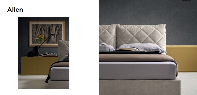 Ontwerper bed stof hotel houten bedden dubbele slaapkamer luxe modern Italië
