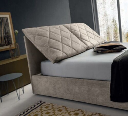 Ontwerper bed stof hotel houten bedden dubbele slaapkamer luxe modern Italië