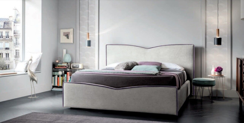 Tweepersoonsbed 200x200cm Designer Bed Dubbele Bedden Nieuw Modern Hotel Leer Stof