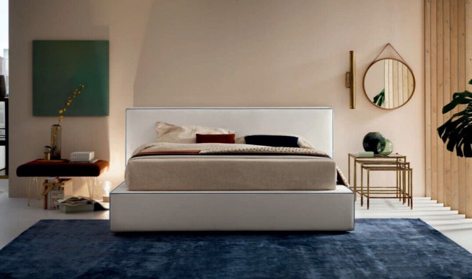 Italiaans ontwerper bed slaapkamer bed textiel hotel luxe gestoffeerde meubelen
