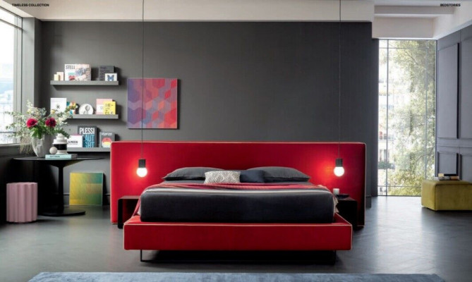 Italiaans ontwerper bed slaapkamer bed textiel hotel luxe gestoffeerde meubelen