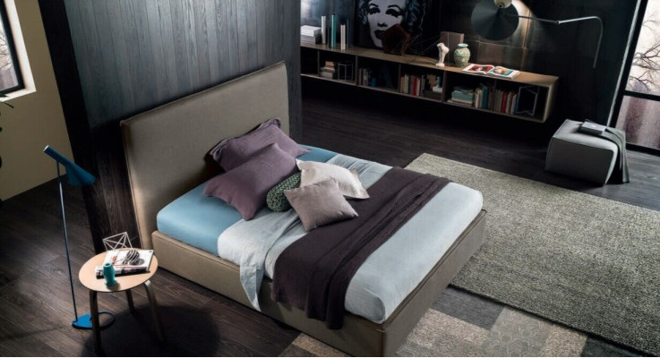 Luxe tweepersoonsbedden in bruin 200x200 slaapkamer lederen hotellbed bekledingsontwerp