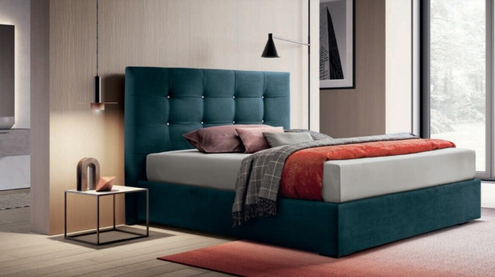Ontwerp bedden slaapkamer textiel 180x200cm bed gestoffeerd luxe dubbel hotel nieuw