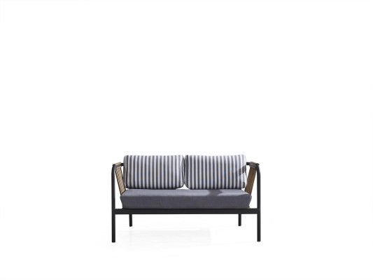 Bankstel 3 2-zits luxe driezits fauteuil design meubelset 5-delig Grijs Nieuw