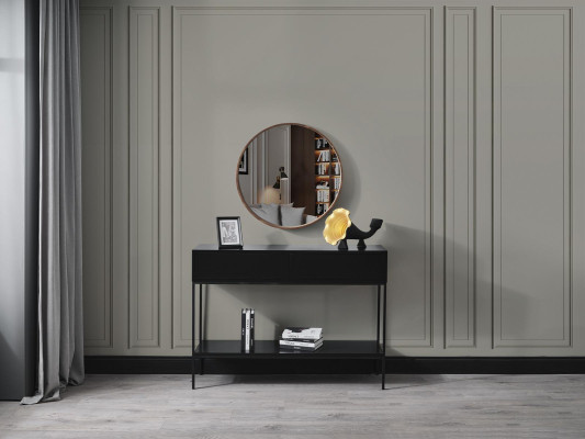 Spiegel Klassieke houten wandspiegel Spiegel Ontwerp Bruin Woonkamer Nieuw