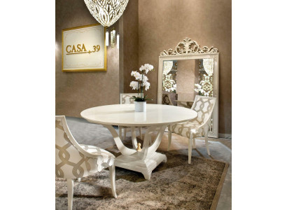 Ronde eetkamertafel + 6 stoelen set hout tafels rond meubelset nieuw xlmoebel®