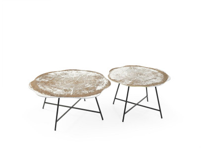 Salontafels set van 2 Salontafels Tafels Designer Rond 2-delige Bijzettafels