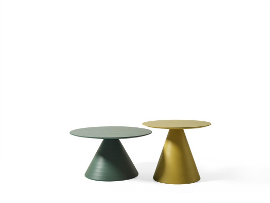 Elegante ronde grijze salontafel in moderne stijl voor de woonkamer