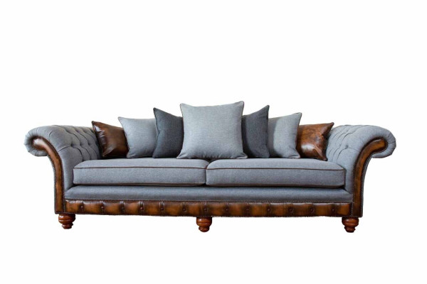 Sofa Bank Stof Bekleding Banken Bankstellen Woonkamer Ontwerp 4-zits Nieuw