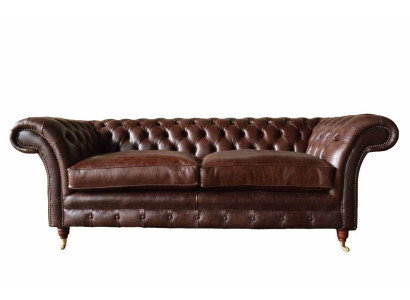 Bankstel 3-zits Bank Gewatteerde Banken Bankstellen Woonkamer Chesterfield Leer