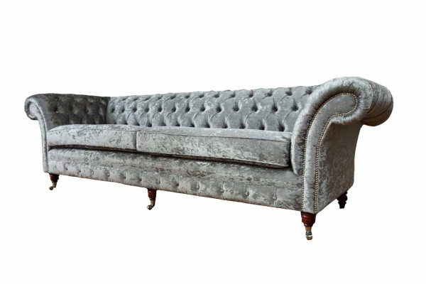 Vierzits bank Banken 4-zits Chesterfield woonkamer stof design stoel.