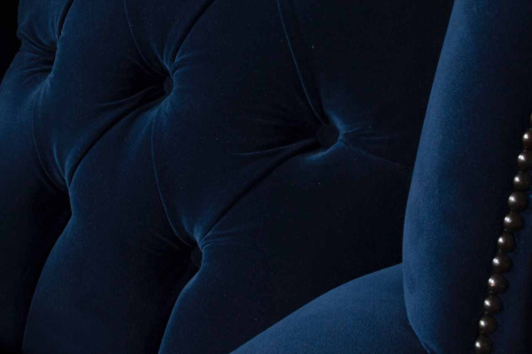 Chesterfield oorfauteuil met voetenbankje Relax 1-zitsbank Eenzitter 2-delig