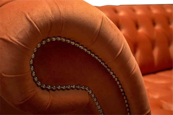 Britse Chesterfield gestoffeerde luxe sofa design bank klassieke 4-zits sofa