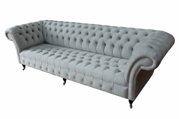 Chesterfield bank 4-zits ontwerpersbank stoffen bekledingstextiel