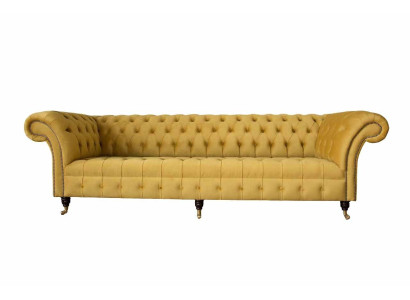 Chesterfield Textiel Bekleding Luxe Sofa Design Bank Sofa 4-zits Nieuw
