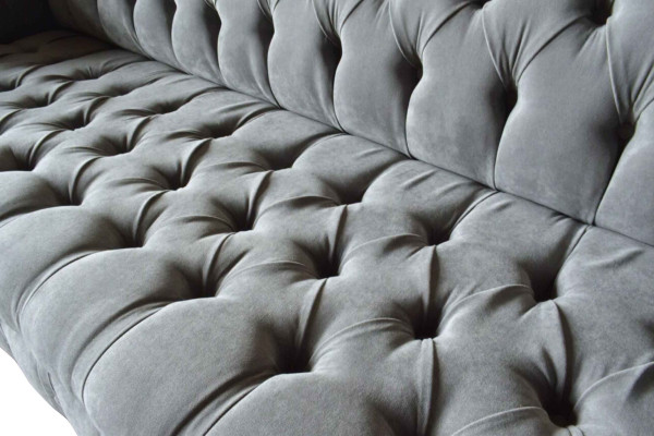 Chesterfield Design Bank 4-Zits Bank Bekleding Luxe Textiel Bankstellen