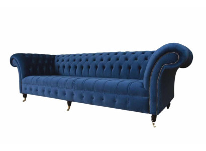Chesterfield Grote Bankstel Bank Textiel Fluweel Gestoffeerde Banken 4-Zits Banken