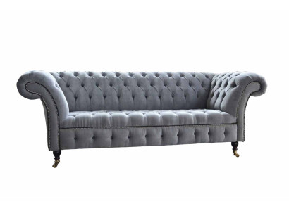 Chesterfield 3-zits bank zit textiel stoffen banken banken bank polster