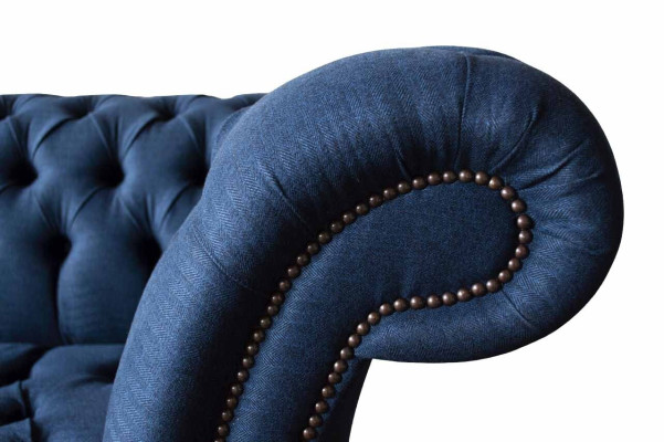 Drietzitsbank Luxe Chesterfield 3-zitsbanken Blauw Banken Nieuw Bank