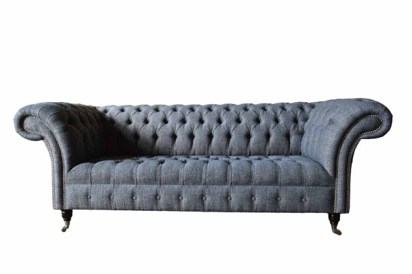 Driepersoons bankstel Gestoffeerd Design Bank Chesterfield Grijs Bankstellen Kamer Meubels