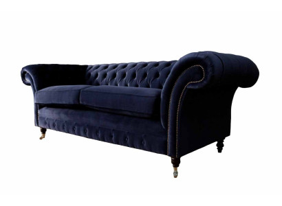 Chesterfield driezitsbank gestoffeerde designbank 3-zitsbank meubels