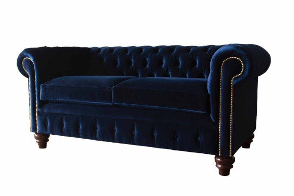 Blauwe Chesterfield Engelse klassieke stijl bank bank 3 zits kussen 230cm