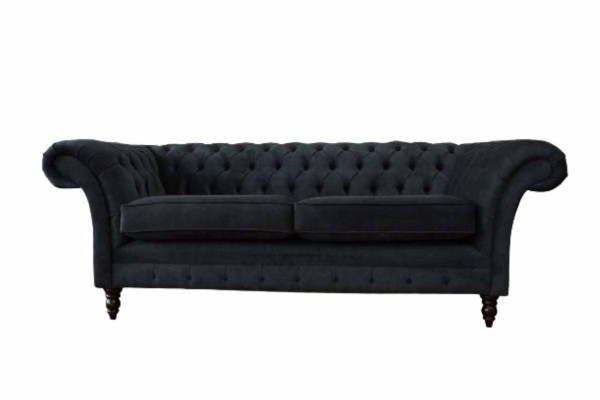 Chesterfield Roze Nieuwe Driepersoons Stoffen Design Bank Gestoffeerde Bank Nieuw