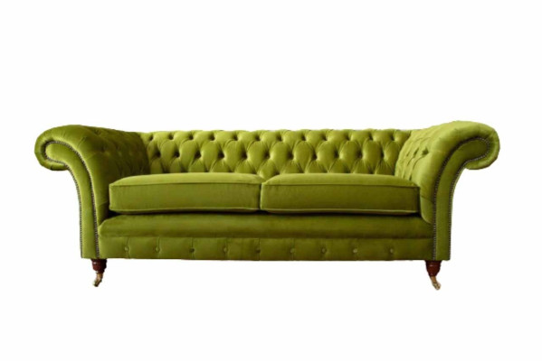 Bankstel 3-zits Stof Design Bank Beklede Bankstellen Textiel Modern Chesterfield