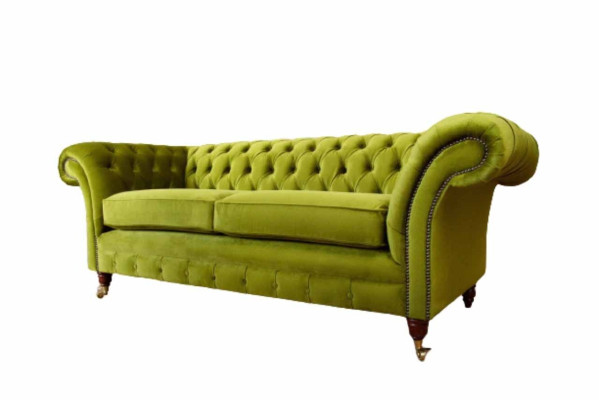 Bankstel 3-zits Stof Design Bank Beklede Bankstellen Textiel Modern Chesterfield