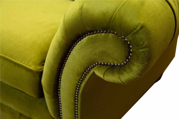 Bankstel 3-zits Stof Design Bank Beklede Bankstellen Textiel Modern Chesterfield