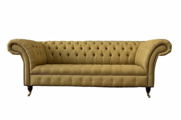 Chesterfield driezits luxe bank 3 zitbank ontwerp bank meubels beige