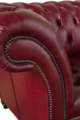 Chesterfield 3-zits leren bankstel bekleding luxe bruin bank meubels 230cm