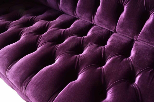 Chesterfield 3-zits designbank gestoffeerde zitting stof luxe bank nieuw