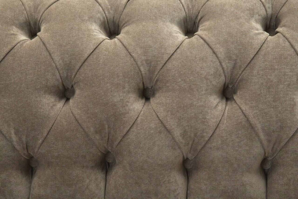 Driepersoons Chesterfield Sofa 3-zits bank Grijs Stof Woonkamer Luxe