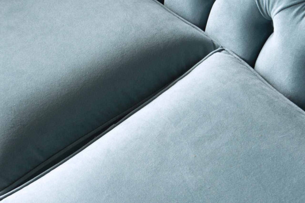 Chesterfield 3-zits gestoffeerde bank bankstel textiel moderne stijl stof nieuw