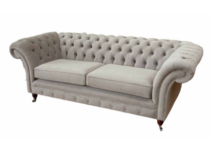 Chesterfield 3-zits Relax Lounge Bank Stof Beklede Bank Stof Bankstellen