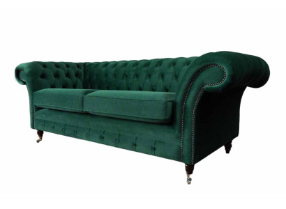 Chesterfield bank bank bekleding 3-zits bank banken zitten banken groen nieuw