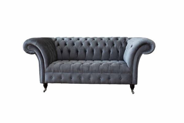 Chesterfield Bank 3-zits luxe bank woonkamer bankstellen grijs stoffen bank