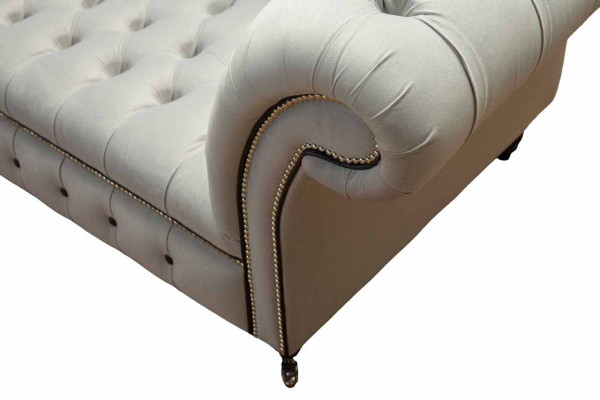 Chesterfield Bank Bekleding Meubels Tweezits Grijs Bankstellen Banken Leer