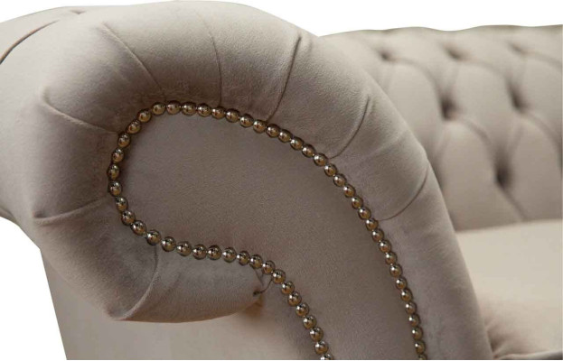 Chesterfield textiel gestoffeerde bankstel luxe bank stoffen bankstellen 2-zits