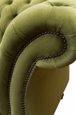 Sofa 2-zitsbank gestoffeerde bankstel Chesterfield bankstel in groen Nieuw